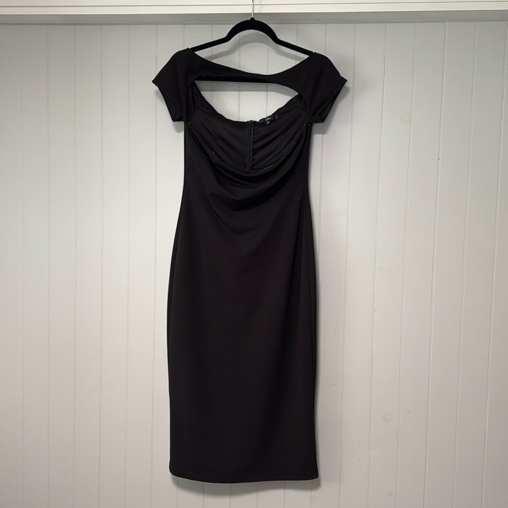 Lulus Make a Toast Off The Shoulder Cutout Midi Dress - Medium